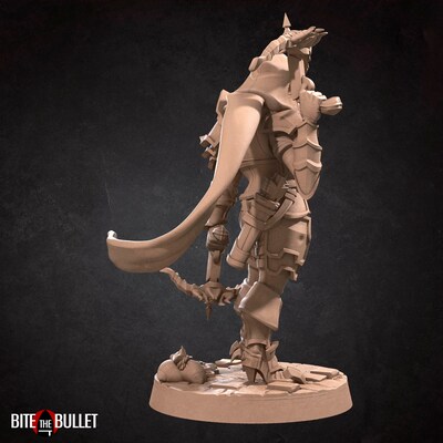 Demon Hunter from Bite the Bullet's Bullet Hell: Heroes set. Total height apx.51mm. Unpainted Resin Miniature - image5